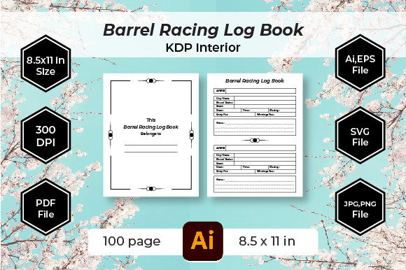 Barrel Racing Log Book for Creative KDP Projects