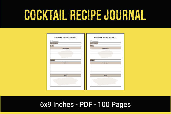 Cocktail Recipe Journal: Evaluating a 100-Page KDP Interior for Print on Demand