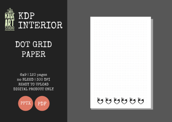 KDP Dot Grid Paper 34: Streamlined Journal Interiors