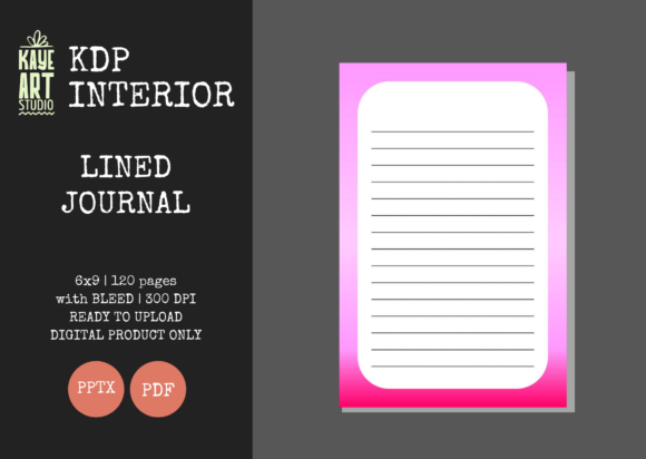KDP Lined Journal 43: Streamlined Interior for Publishers