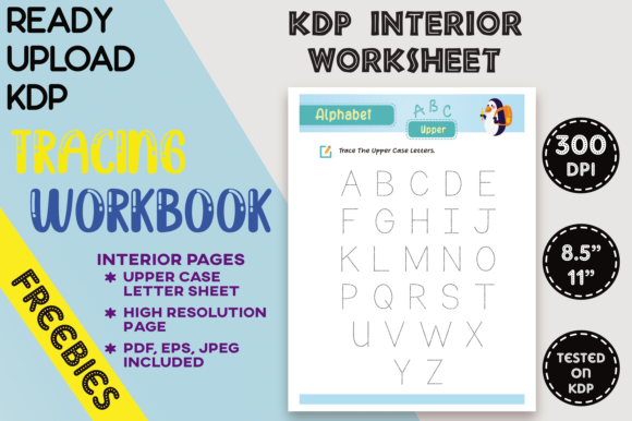 Technical Specifications and Educational Value of KDP Uppercase Letter Trace Sheet 016