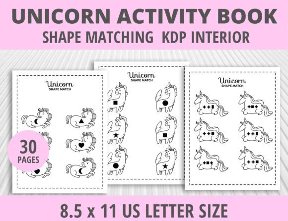 Unicorn Activity Book KDP Interior Shape Guide