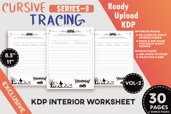 Vol-2 Halloween Cursive Sight Words KDP: A Strategic Tool for Early Childhood Education