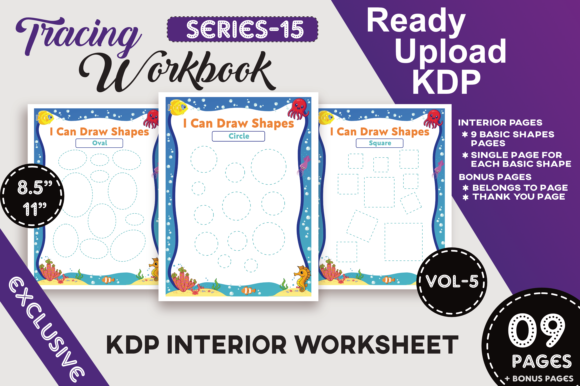 Vol-5 KDP Shape Trace Workbook for Kids